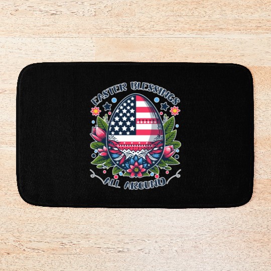 Easter Egg Flag - Easter Blessings All Around Bath Mats