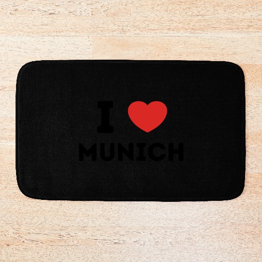 I Love Munich Germany Bath Mats