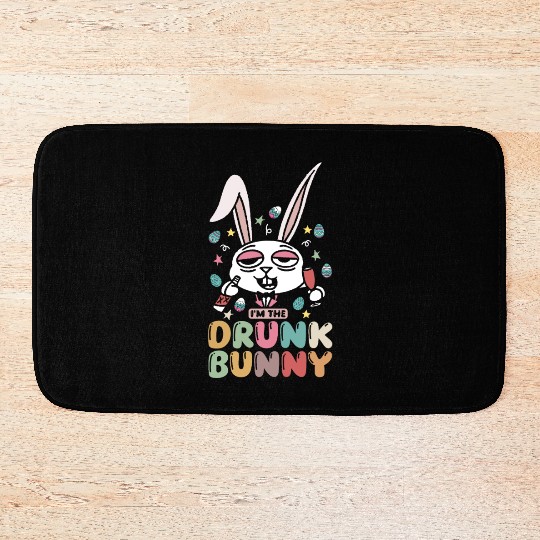 I'm The Drunk Bunny Easter Day Bath Mats