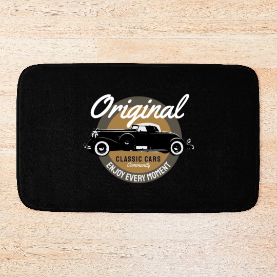 Classic car community features a sleek and vintage Bath Mats