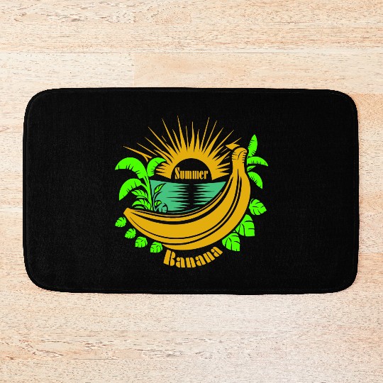Banana Summer Vector Bath Mats Design