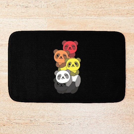 Lithsexual Flag Pride Lgbtq Cute Panda Bath Mats