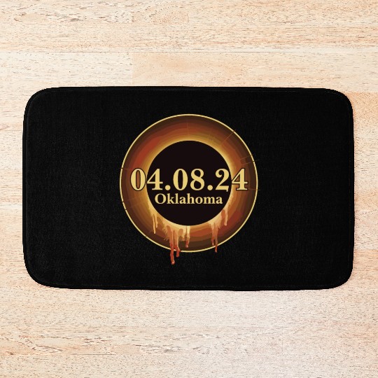 Total Solar Eclipse Path of Totality Oklahoma Bath Mats