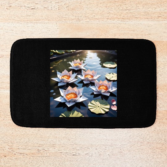 Lotus Origami Bath Mats