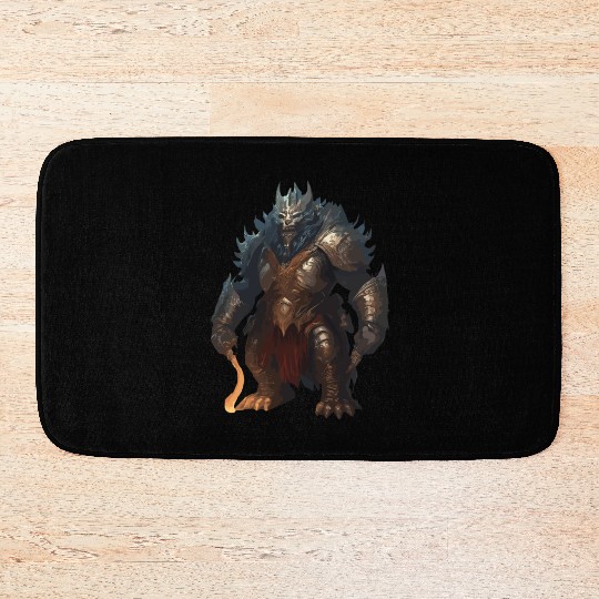 Threatening Ork Warriors In Armor Fantasy Graphics Bath Mats