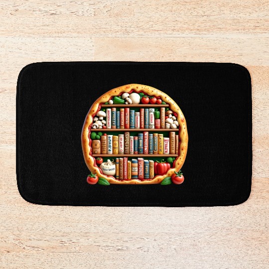 Pizza Words English Teacher Literature Bath Mats