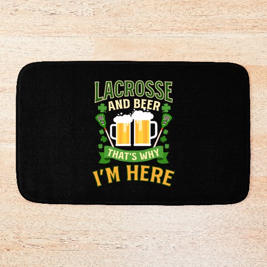 Lacrosse St. Patricks Day Lacrosse And Bere Here Bath Mats