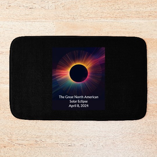Celestial Dance: Solar Eclipse Bath Mats