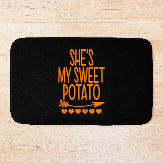 She s My Sweet Potato I Yam SET Thanksgiving Bath Mats