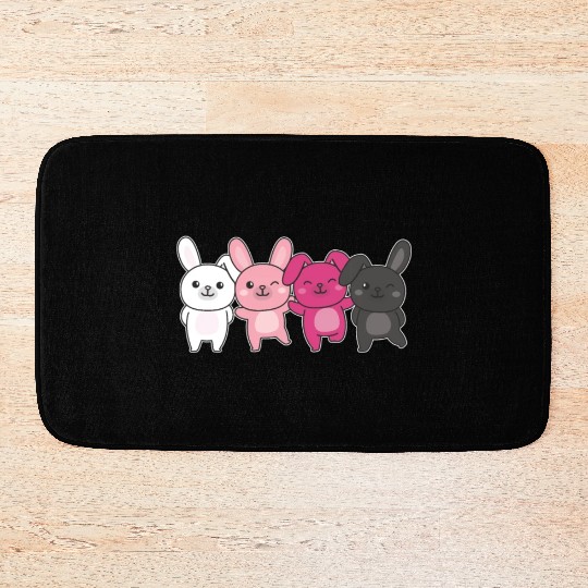Transfem Flag Pride Lgbtq Bunny Bath Mats