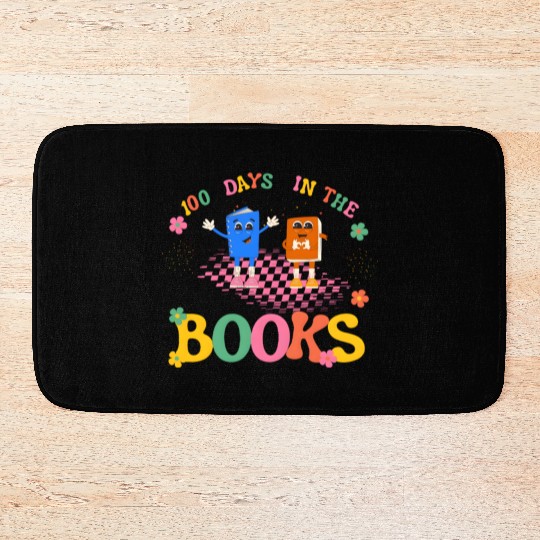 100 Days in the Books Reading Teacher Bath Mats