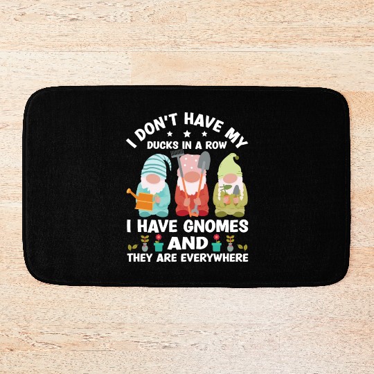 Cute Garden Gnomes Gardener Bath Mats