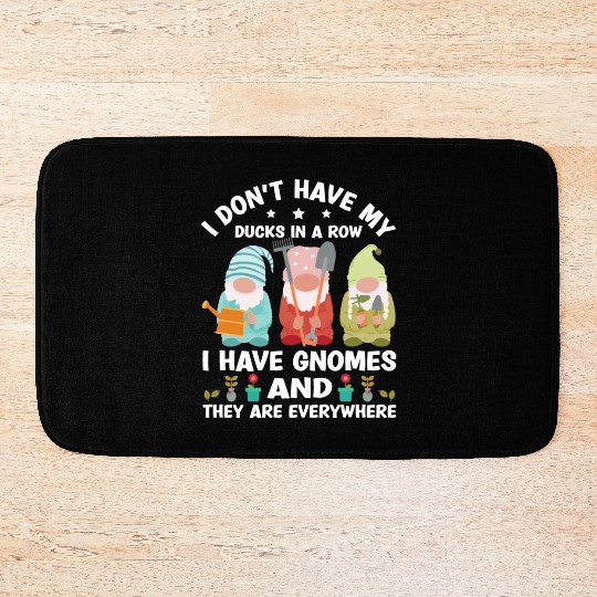Cute Garden Gnomes Gardener Bath Mats