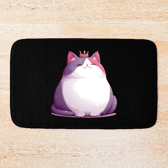 Chunky Kawaii Cat Queen Bath Mats