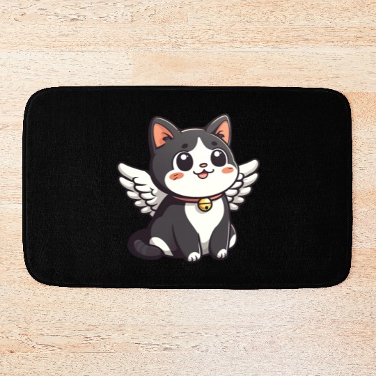 Kawaii Cat Angel Bath Mats