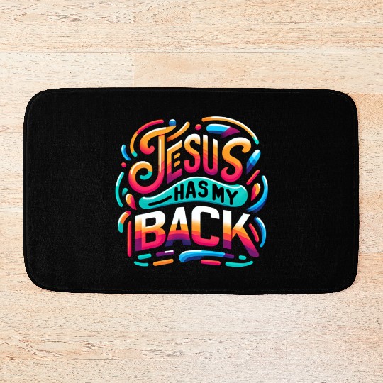 Jesus Has My Back 24 Bath Mats