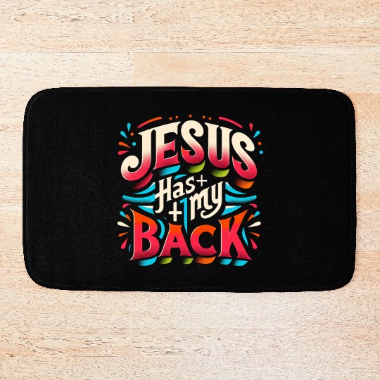 Jesus Has My Back 22 Bath Mats
