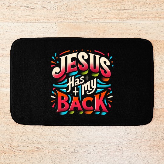 Jesus Has My Back 22 Bath Mats
