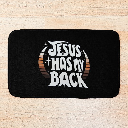 Jesus Has My Back 23 Bath Mats