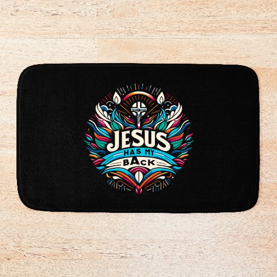 Jesus Has My Back 27 Bath Mats