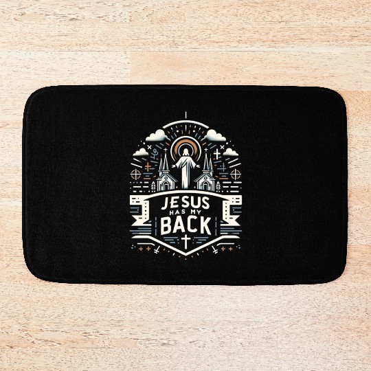 Jesus Has My Back 28 Bath Mats