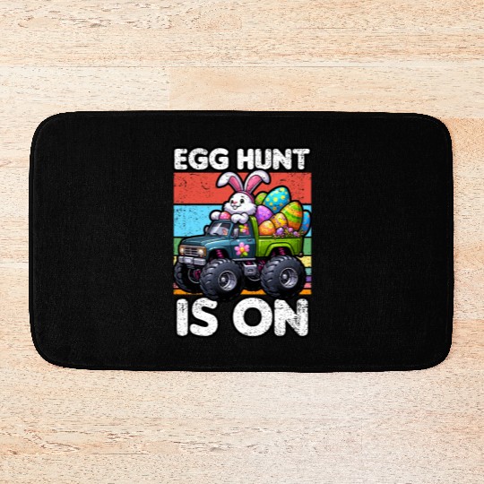 EGG HUNT IS ON EASTER Bath Mats