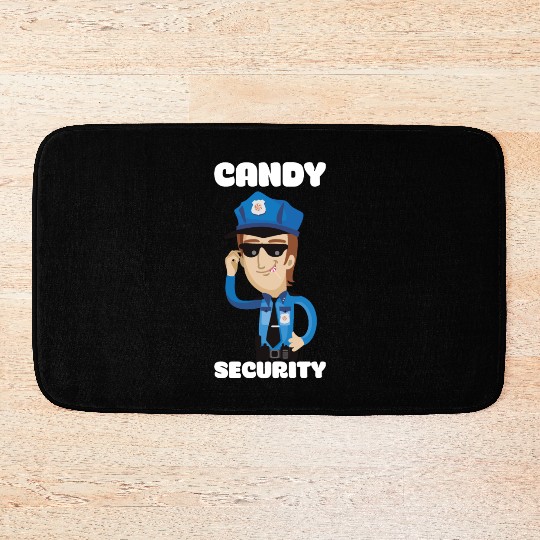 Candy Security Kids Parents Matching Birthday Bath Mats