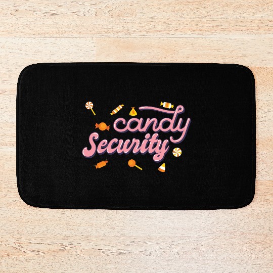 Candy Security Kids Parents Matching Birthday Bath Mats