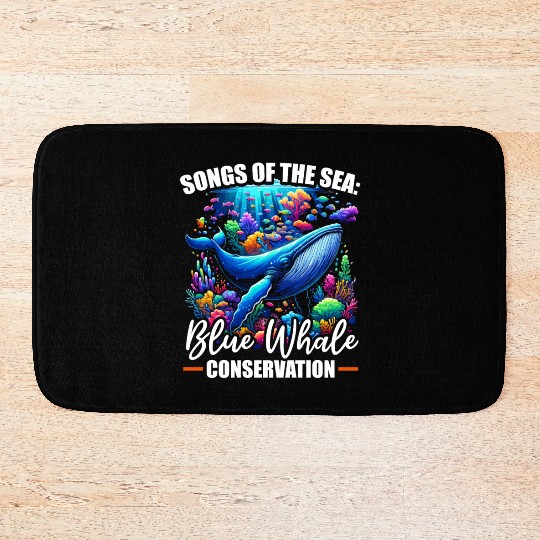 Endangered Species Blue Whale Animal Rights Bath Mats