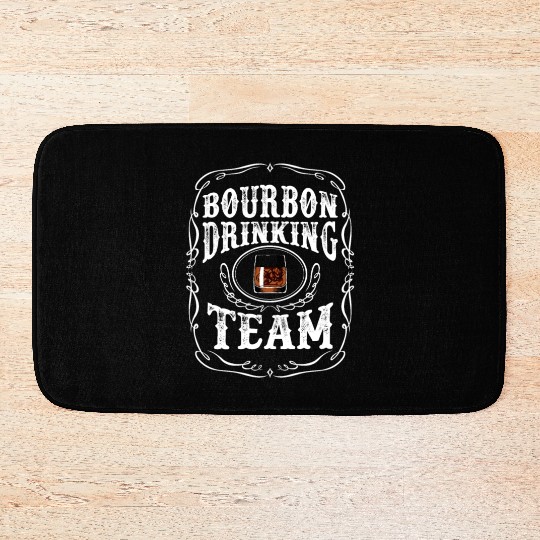 Bourbon Drinking Team Whiskey Alcoholic Beverage Bath Mats
