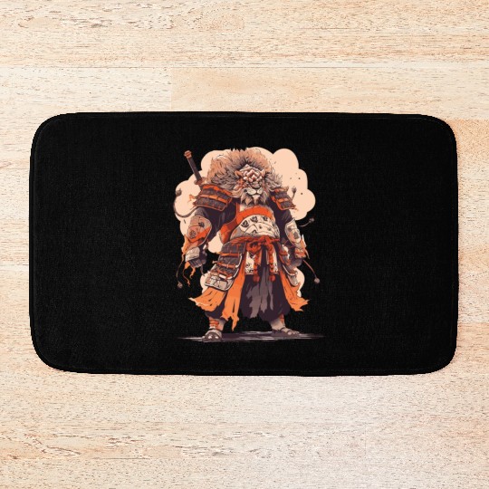 Samurai Katana Sword Anime Lion Manga Warrior Bath Mats
