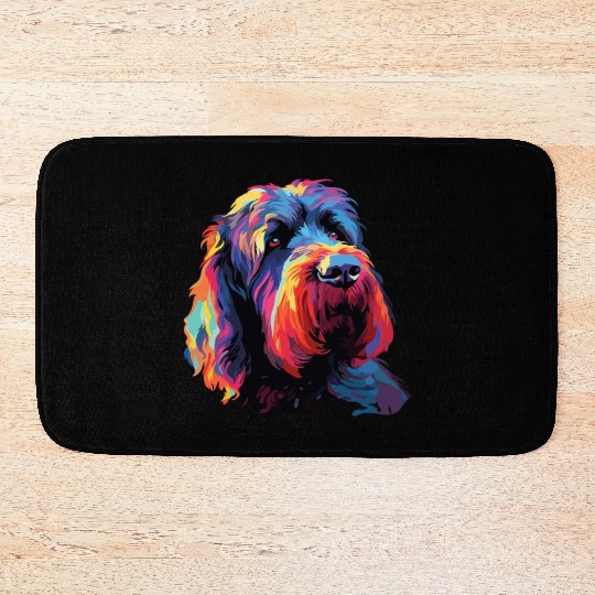 Colorful Russian Black Terrier Bath Mats