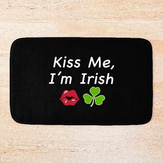St Patricks Kiss Me I'm Irish Trendy Baby Bath Mats, Y2k