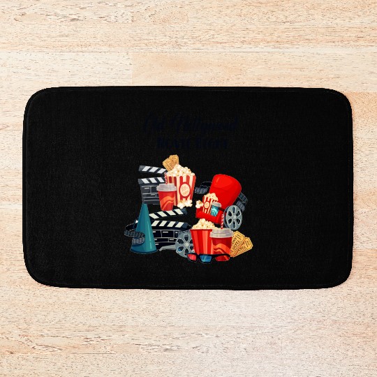 Popcorn Vintage Movie Night Bath Mats