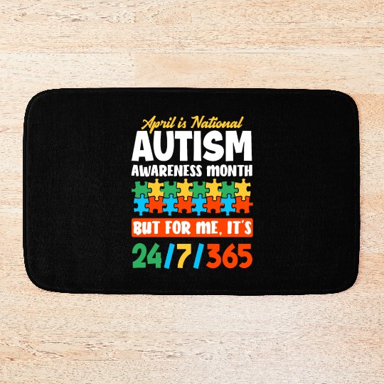 April Is National Autism Awareness Month Bath Mats