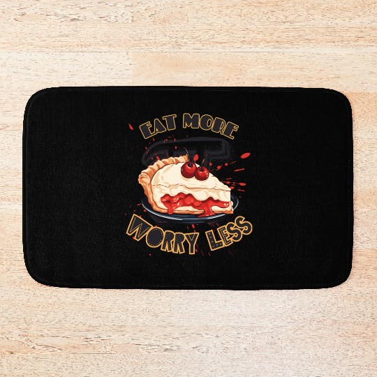 pi day eat more worry less happy pi day lover Bath Mats