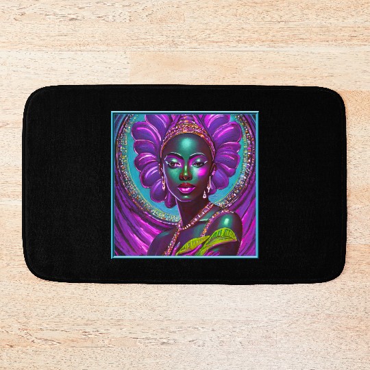 African Goddess Violet Nurturing Me - 1 Bath Mats