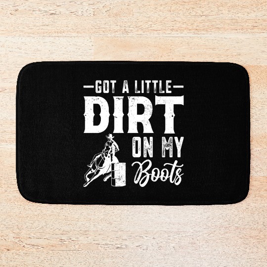 Funny Western Riding Horse Barrel Racing Bath Mats