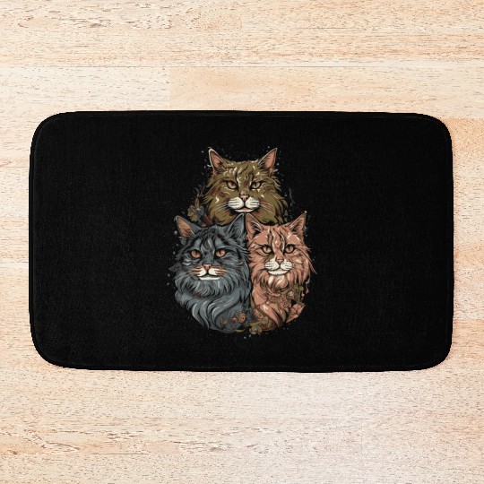 Maine Cat Gang Bath Mats
