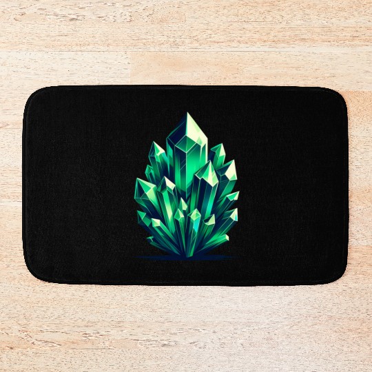 Emerald Crystal Fragments Bath Mats