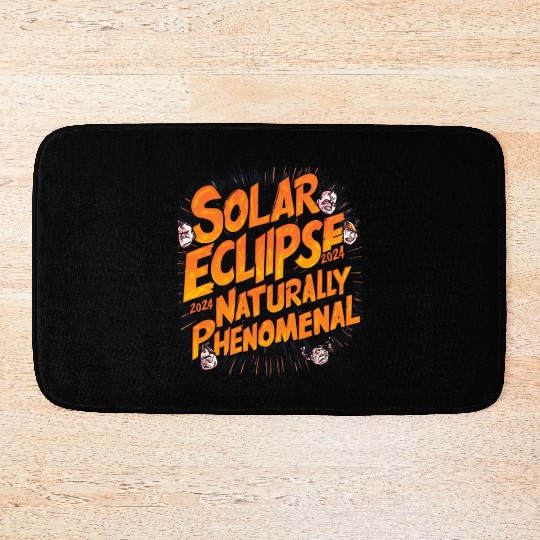 Solar Eclipse 2024 Naturally Phenomenal Bath Mats