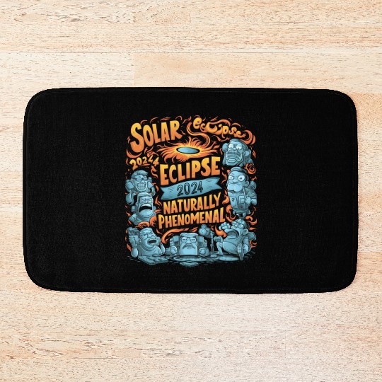 Solar Eclipse 2024 Naturally Phenomenal Bath Mats