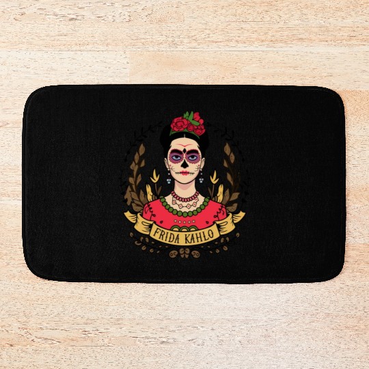 Frida Kahlo Day of the Dead Bath Mats