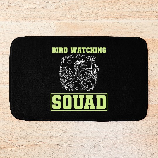 Funny Bird Watcher Ornithologist Bath Mats