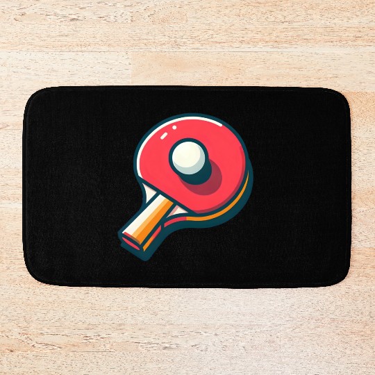 Ping Pong Paddle and Ball Bath Mats