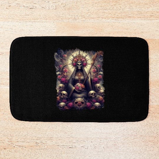 Santa Muerte Mexican Folk Culture Saint Bath Mats