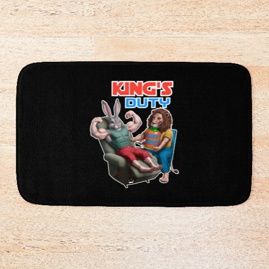 "Royal Rabbit: A Majestic Monarch's Journey" Bath Mats