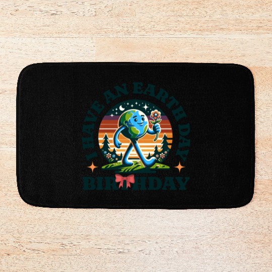 I Have An Earth Day Birthday Nature Earth Day 2025 Bath Mats