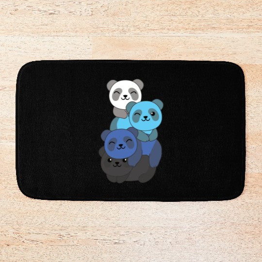 Transmasc Flag Pride Lgbtq Cute Panda Bath Mats