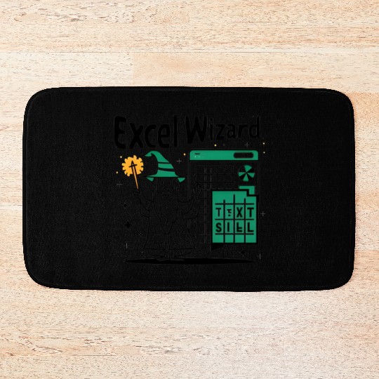 excel wizard funny accountant and bookkeeper gift Bath Mats